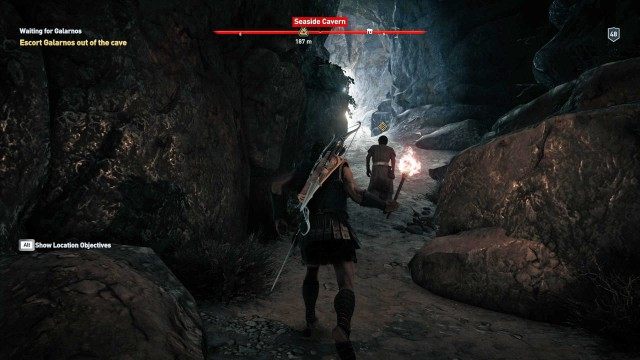 Escort Galarnos out of the cave