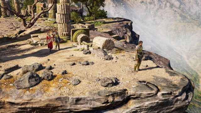 Escort Myrrine to the cliff's edge