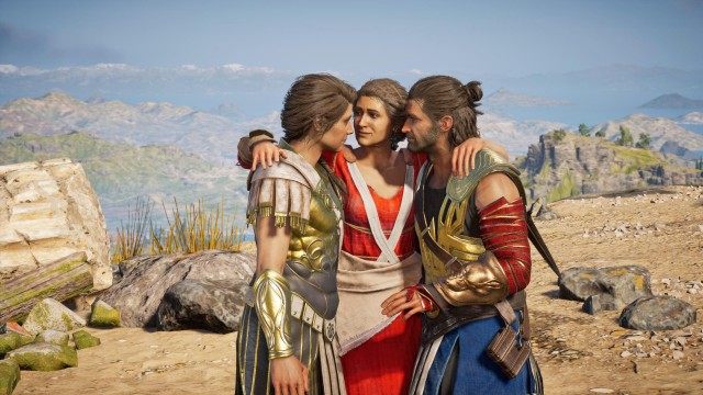 Escort Myrrine to the cliff's edge
