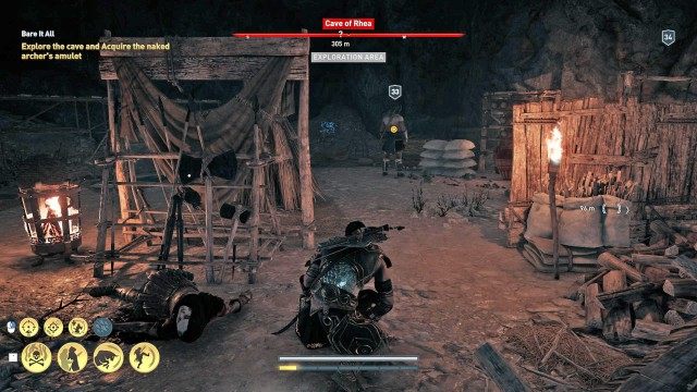 Explore the cave and Acquire the naked archer's amulet