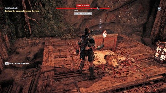 Explore the cave and Acquire the relic