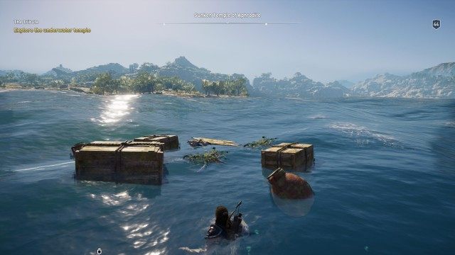 Explore the underwater temple