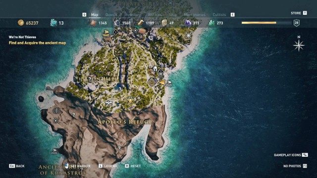 Find and Acquire the ancient map