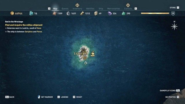 Find and Acquire the miltos shipment