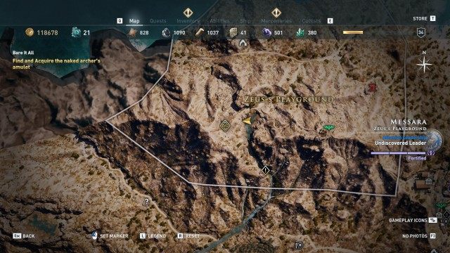 Find and Acquire the naked archer's amulet