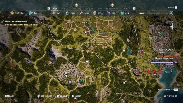 Find and reach the drop-off point