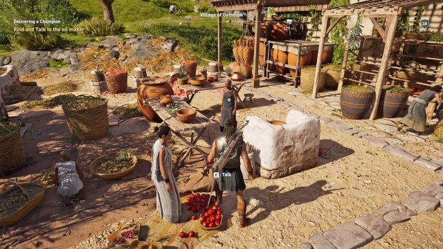 Find and Talk to the oil maker