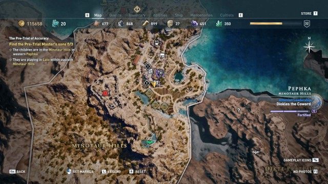 Find the Pre-Trial Master's sons 0/3