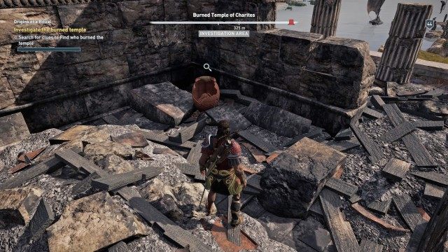 Investigate the burned temple