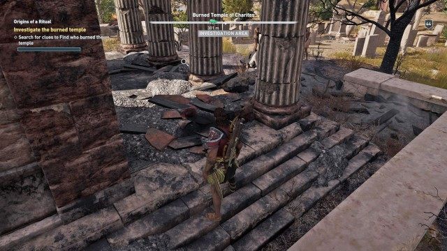 Investigate the burned temple