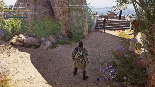 Investigate the edge of the cliff