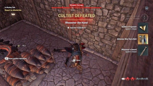 Kill Polemarch Rhexenor and Acquire his sword