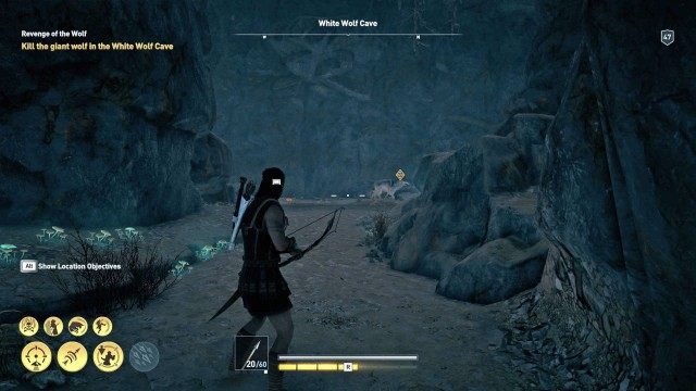Kill the giant wolf in the White Wolf Cave