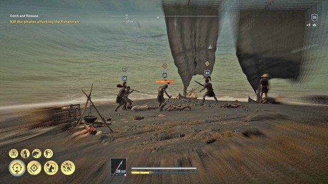 Kill the pirates attacking the fishermen