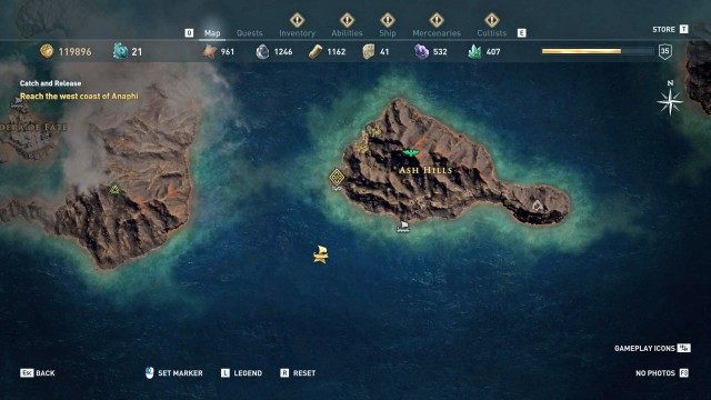 Reach the west coast of Anaphi