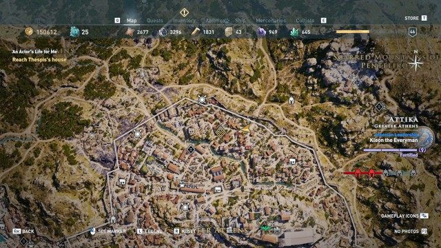 Reach Thespis's house