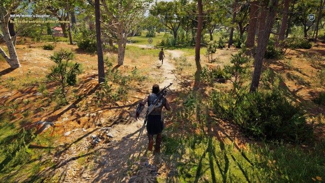 Run to the entrance of the Dromos