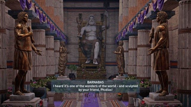 Talk to Barnabas at the Temple of Zeus