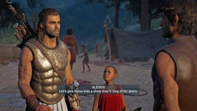 Talk to Iatrokles, the agoge master