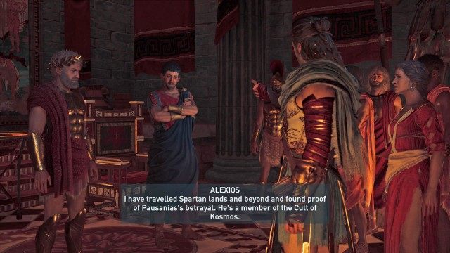 Talk to Myrrine in front of the Throne Room