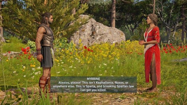 Talk to the injured young Spartan