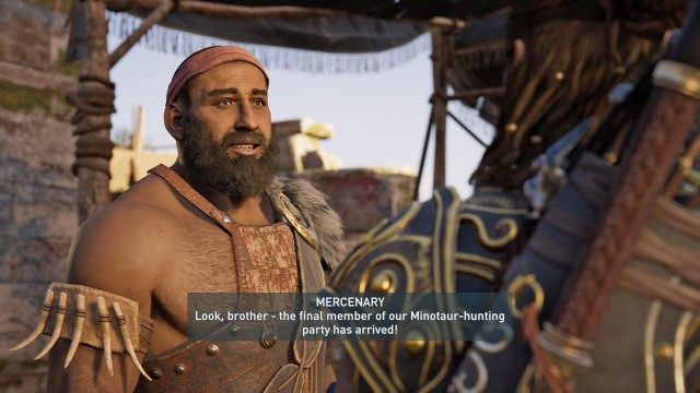 Talk to the warriors about the Minotaur's location