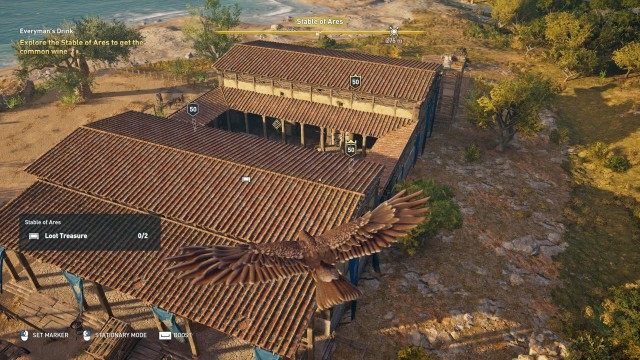 Explore the Stable of Ares to get the common wine