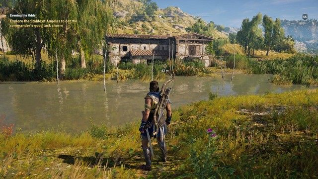Explore the Stable of Augeias to get the commander's good luck charm