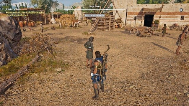 Explore the village to get information about the priestesses