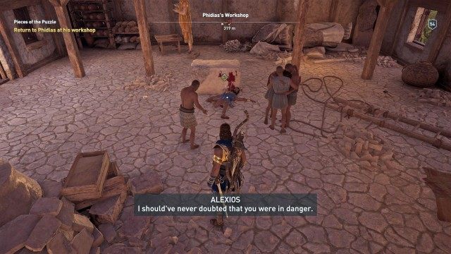 Return to Phidias at his workshop