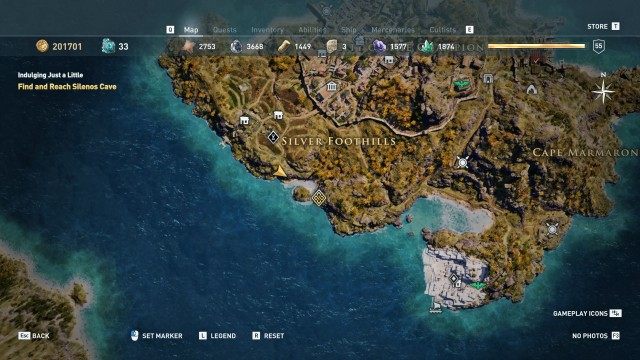 Find and Reach Silenos Cave