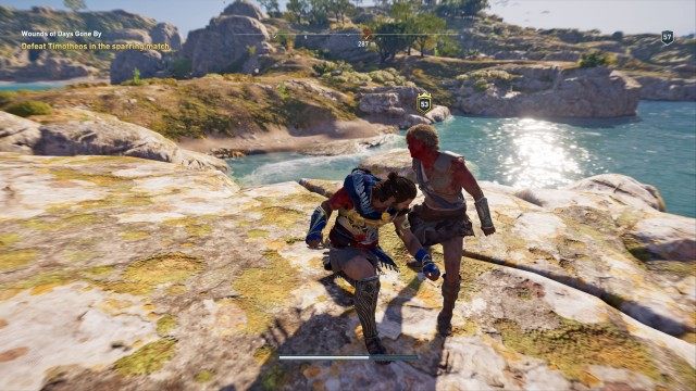 Defeat Timotheos in the sparring match