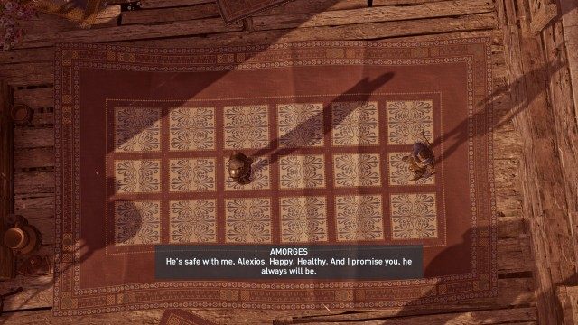 Confront Amorges at the Temple of Zeus