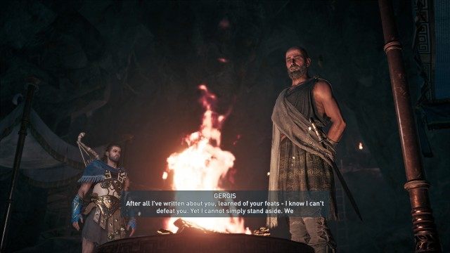 Explore the mine to confront Amorges