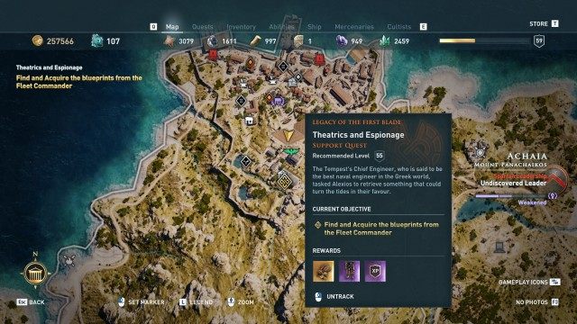 Find and Acquire the blueprints from the Fleet Commander