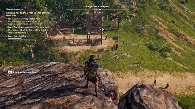 Find and Kill all the Order Guards around Messenia
