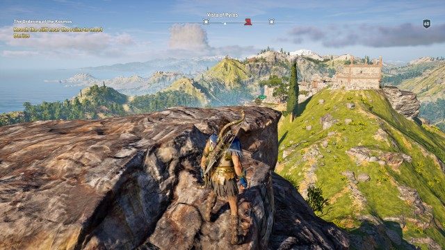 Reach the cliff near the ruins to meet Darius