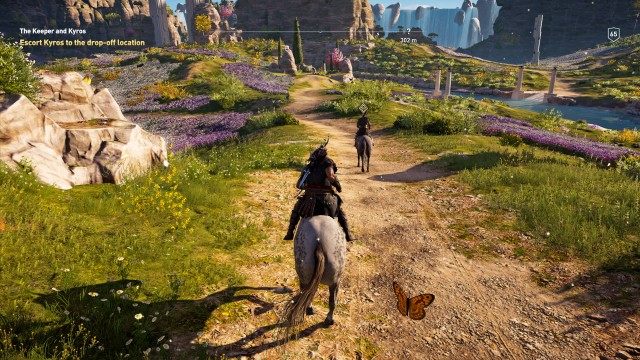 Escort Kyros to the drop-off location
