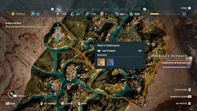 Find and Reach Persephone's sanctuary