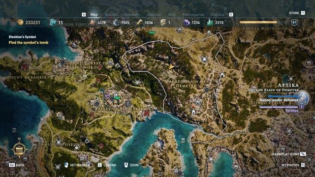 Find the symbol's tomb
