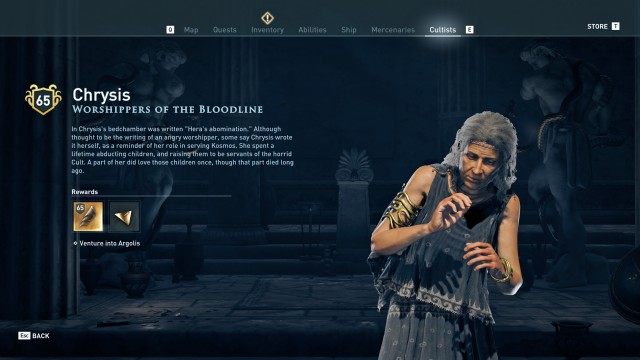 Interrogate Mydon the Elder Priest at the guesthouse