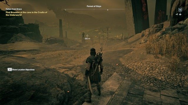 Find Brasidas at the cave in the Cradle of the Underworld