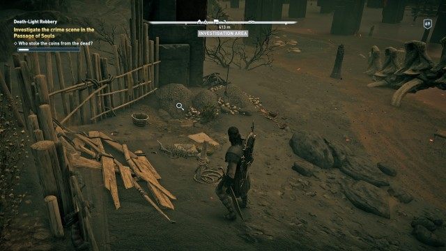 Investigate the crime scene in the Passage of Souls