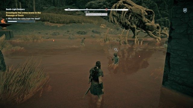 Investigate the crime scene in the Passage of Souls