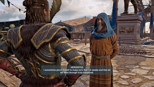 Lead Herodotos to the Port of Piraeus