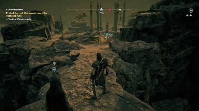 Protect the Lost Woman and reach the Thanatos Pyre