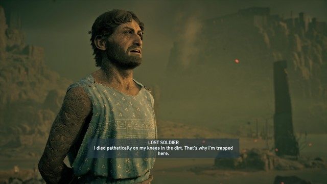 Return the gear to the Athenian soldier
