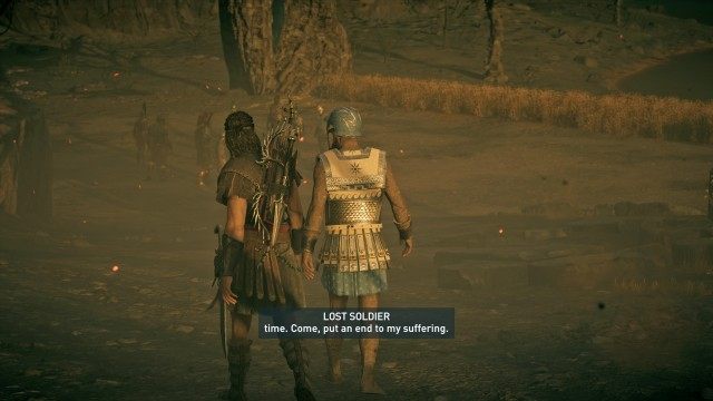 Return the gear to the Athenian soldier