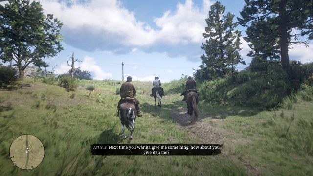 Follow Kieran / Mount your horse / Follow John