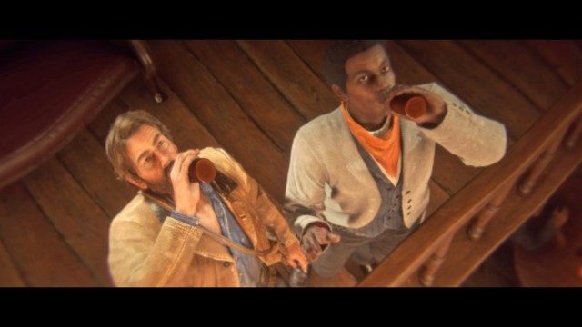 Find Lenny in the saloon